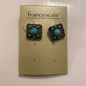 Francesca’s Turquoise and Silver Studs NWT